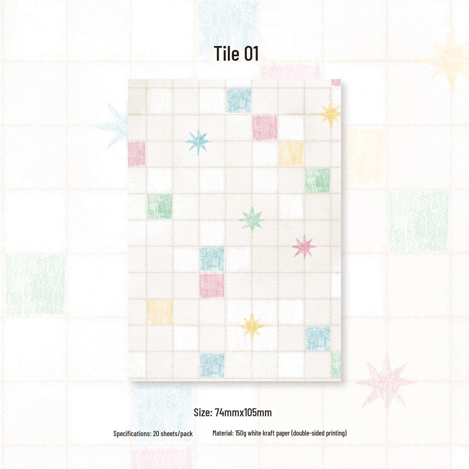 

AGUGU Sea Salt Series Sticky Notes M5 Planner Inner Page Refill 74x105