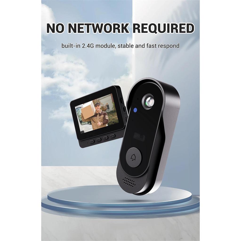 Smart X8 2.4G WiFi Doorbell Video Intercom 4.3" LCD Screen Home Security Smart Door Bell Intercom IR Night Vision Smart Eye Peephole