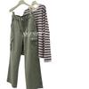 Women's Khaki Cargo Pants: American Street Style, Mid-Low Waist, Loose Fit, Pure Cotton, Stiff, Straight Leg, Autumn Casual Wear
