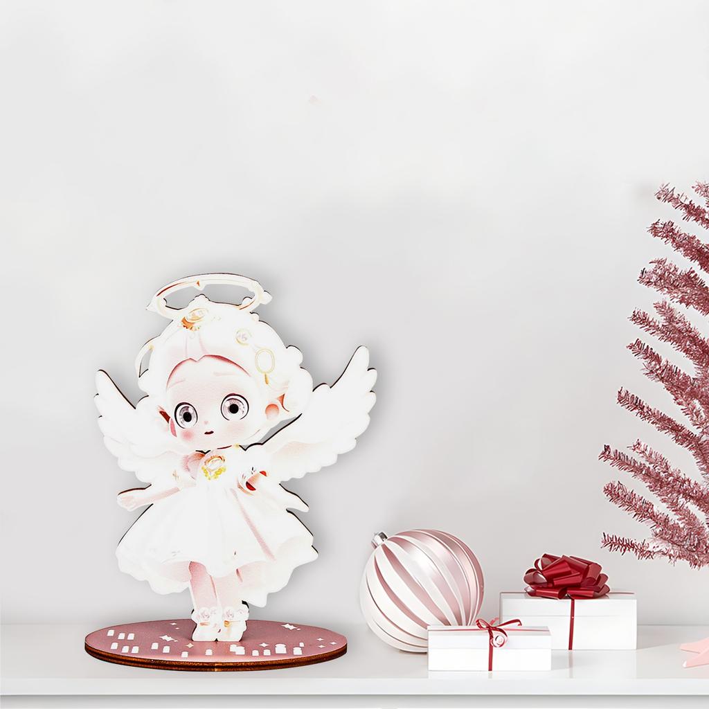 Christmas Decorations Wooden Desktop Ornaments Dining Mall Shop Window Wooden Crafts Colorful Assembly Ornaments