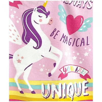Childrens/Kids Unicorn Microfiber Hooded Towel