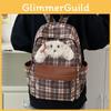 Plush Puppy Patterned Backpack Student Schoolbag Outdoor Leisure Travel Bag