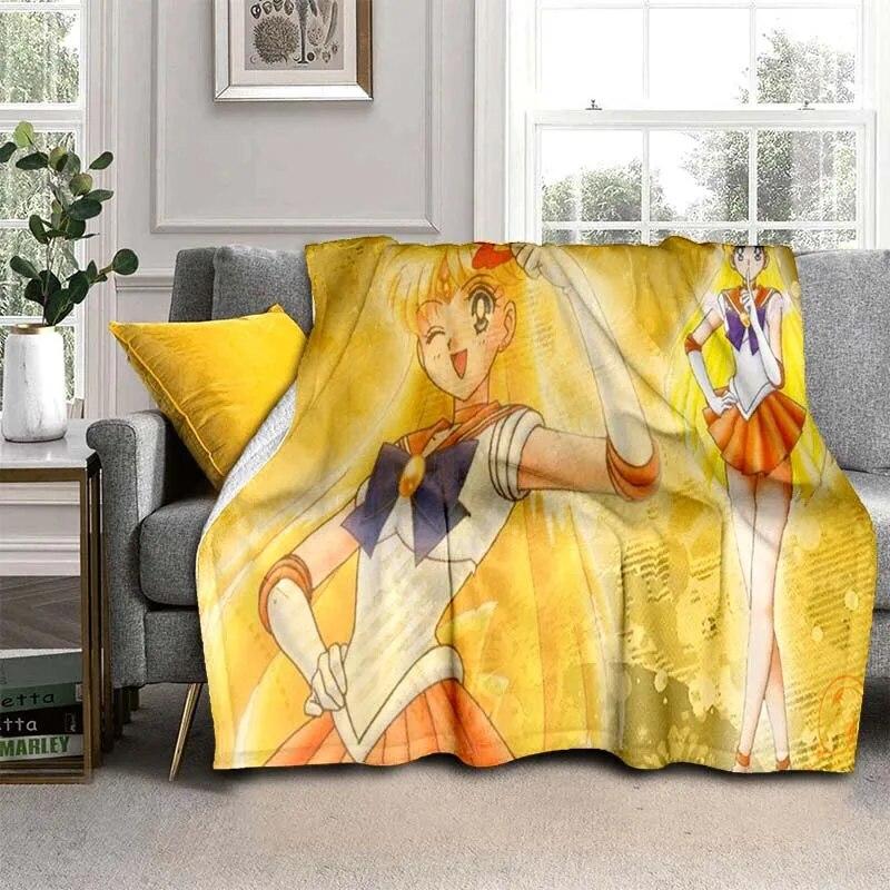 Moon Girl blanket for beds,Flannel thin blanket for summer, Anti-Pilling cooling blanket,Portable picnic blanket