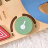 Montessori Busy Board Sensory Toys Wooden Steering Wheel Switch Control Board for Children Travel Activities Games Gifts Toy