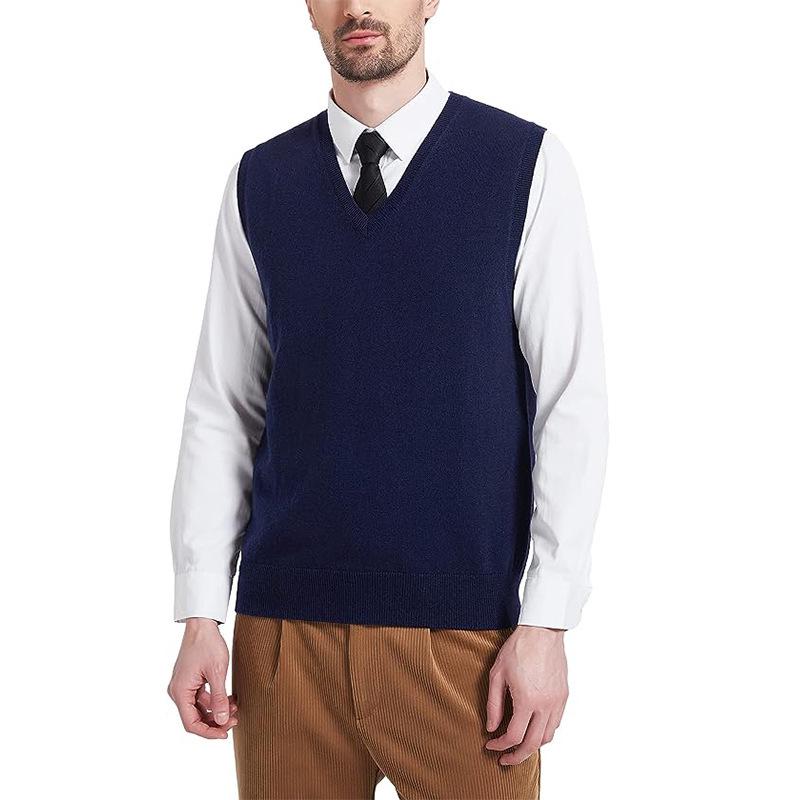 Men's Versatile Wool Blend Knit Vest - All-Season Bestseller