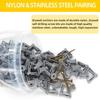 100Pcs Drywall Anchor Kit Hollow Wall Anchors Plasterboard Plugs Screws Butterfly Expansion Tube Pipe