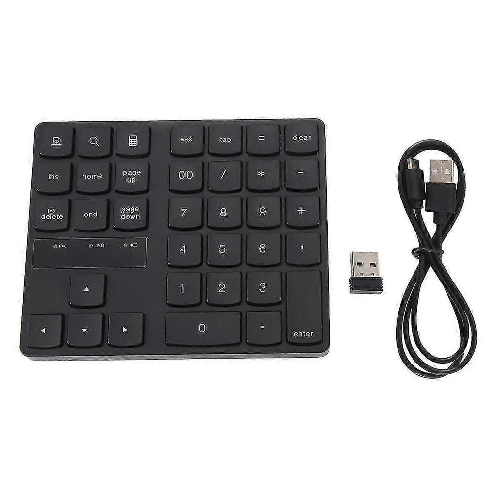 2.4G Wireless Numeric Keypad, Rechargeable Number Pad with 35 Keys for PC/Laptop/Macbook