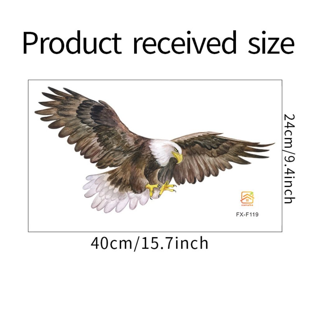 Removable Bald Eagle Wall Stickers Vinyl Peel and Stick Bird Animal Wall Decals  Living Room