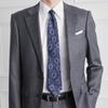 [TAKEO KIKUCHI] Auspicious Necktie PNJ Tomoe Pattern Geometric Necktie Navy (594) 00