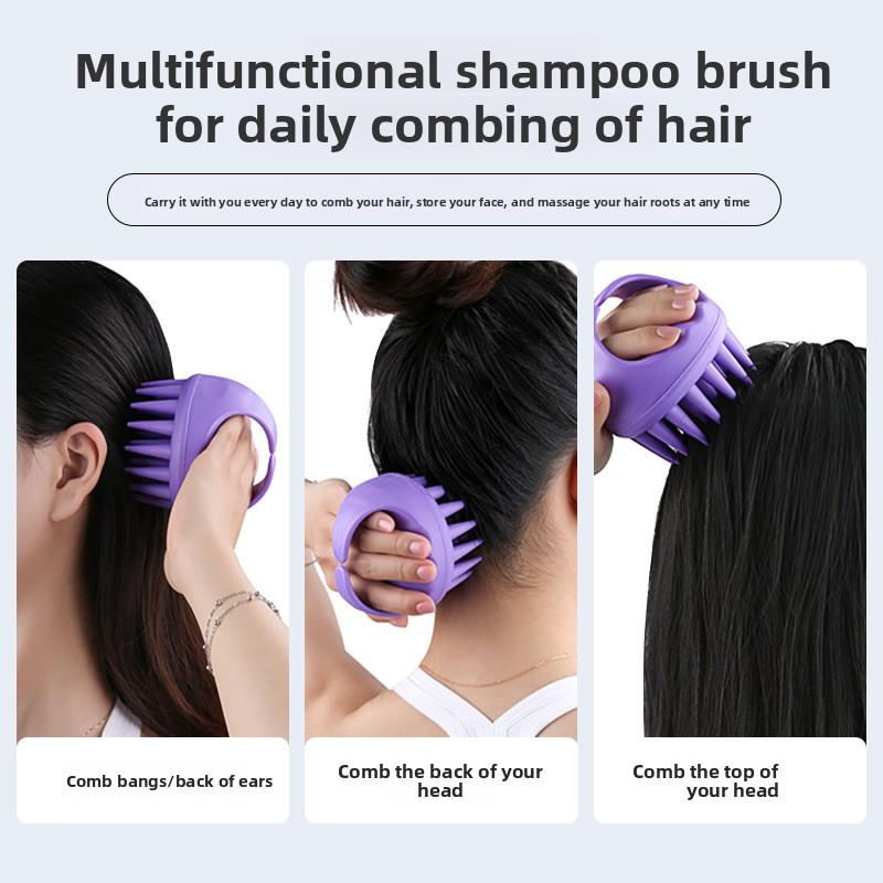 Lazy Shampoo Brush Soft Comb Tooth Adult Bath Cleaning Massage Multifunctional Household Long Tooth Shampoo Brush