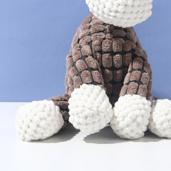 Dogs Indestructible Plush Toy Stuffed Animal Squeaky Chew Toy Puppy Teething Toy for Small Medium Large Dogs Aggressive Chewers