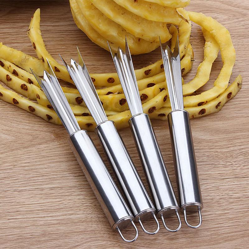 Household Pineapple Shovel Stainless Steel Pineapple Knife Peeler, Peeling And Eye Removing Pineapple Fork Pineapple V-Shaped Digging Tool