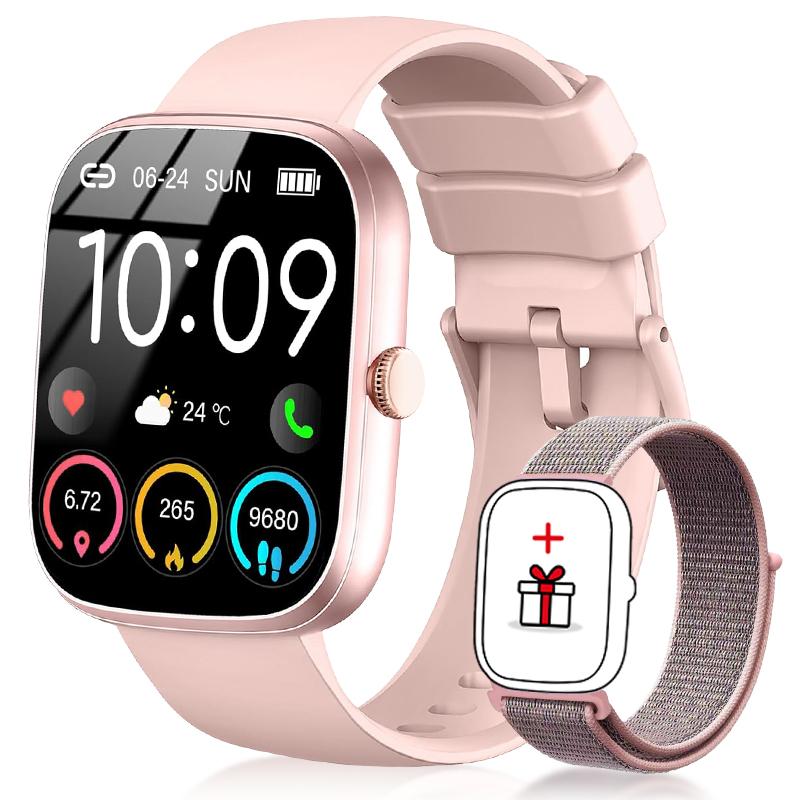 Smart Watch For Android iOS 1.96" Smartwatch Answer Make Call Waterproof Sports Fitness Tracker Heart Rate Sleep Monitoring