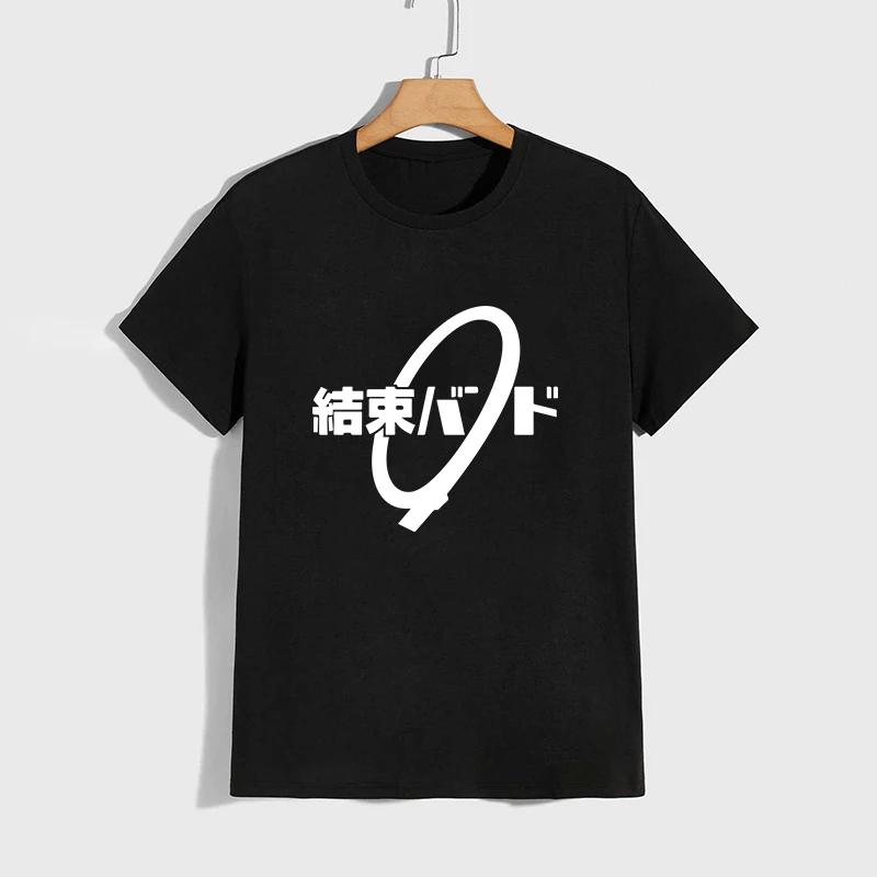 High Quality Pure Cotton Tshirt Kessoku Band Print Tshirt Men Women Daily Casual Comfort Tees Japan Anime Short Sleeve Top