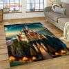 Dream Fairy Tale Castle Mysterious Gothic Cartoon Carpet Rug for Living Room Bedroom Home Sofa,Kid Area Rug Non-slip Floor Mat