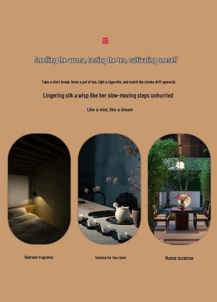 Coiled Ceramic Incense Burner: Chinese Style Water Mountain Aroma Holder for Indoor Use