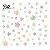 Decorative Window Cling 4 Sheets Rainbow Flower Clings Small Iridescent Prism Renters Decal Sticker Anti-Collision Static PVC Decals for Bird Windows