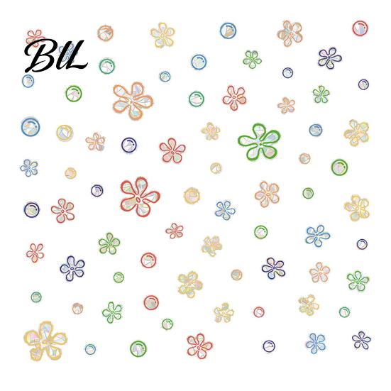 Decorative Window Cling 4 Sheets Rainbow Flower Clings Small Iridescent Prism Renters Decal Sticker Anti-Collision Static PVC Decals for Bird Windows