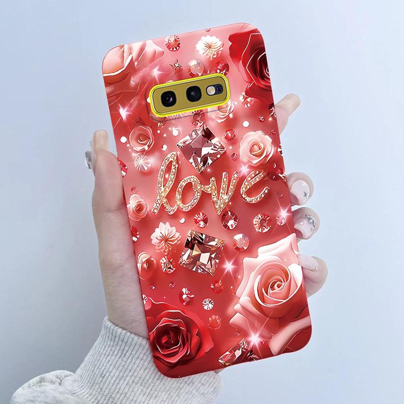 For Samsung Galaxy S10e Phone Case Flower Girls Design Soft Silicone TPU Back Housing for Galaxy S10E S10 E SM-G970F/DS Covers