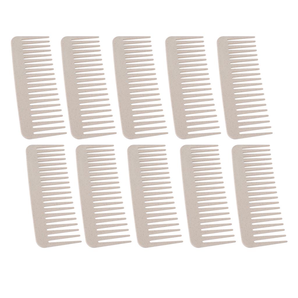 10 Pack Wheat Straw Wide Tooth Detangling Comb Easily Detangles Wet Dry Hair Wide Tooth Detangling C