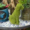 Dog Shape DIY Artificial Grass Animal Resin Eye-catching Garden Turf Grass Animal Office Decor