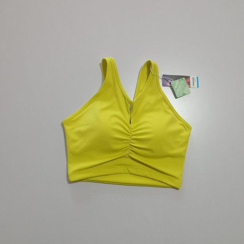 

Спортивное нижнее белье женское высокой степени поддержки цельное ударопрочное быстросохнущее бюстгальтер для груди бег тренировки фитнес йога жилет CHICKEN YELLOW L