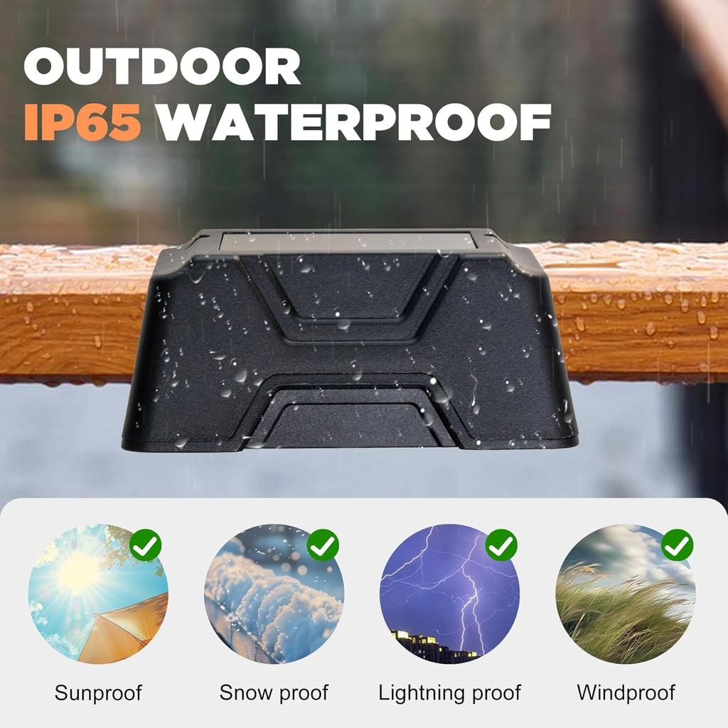 Outdoor Solar Step Lights Solar Wireless Wall Mount Lights IP65 Waterproof Lamps Fence Light Garden Decoration Lamp for Yard