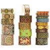 Washi Tape Chinese Traditional Style 20 Rolls Set Gold Leaf Included Court Patternclassical Design Multi-size Configuration Ideal Planners DIY Gift 30