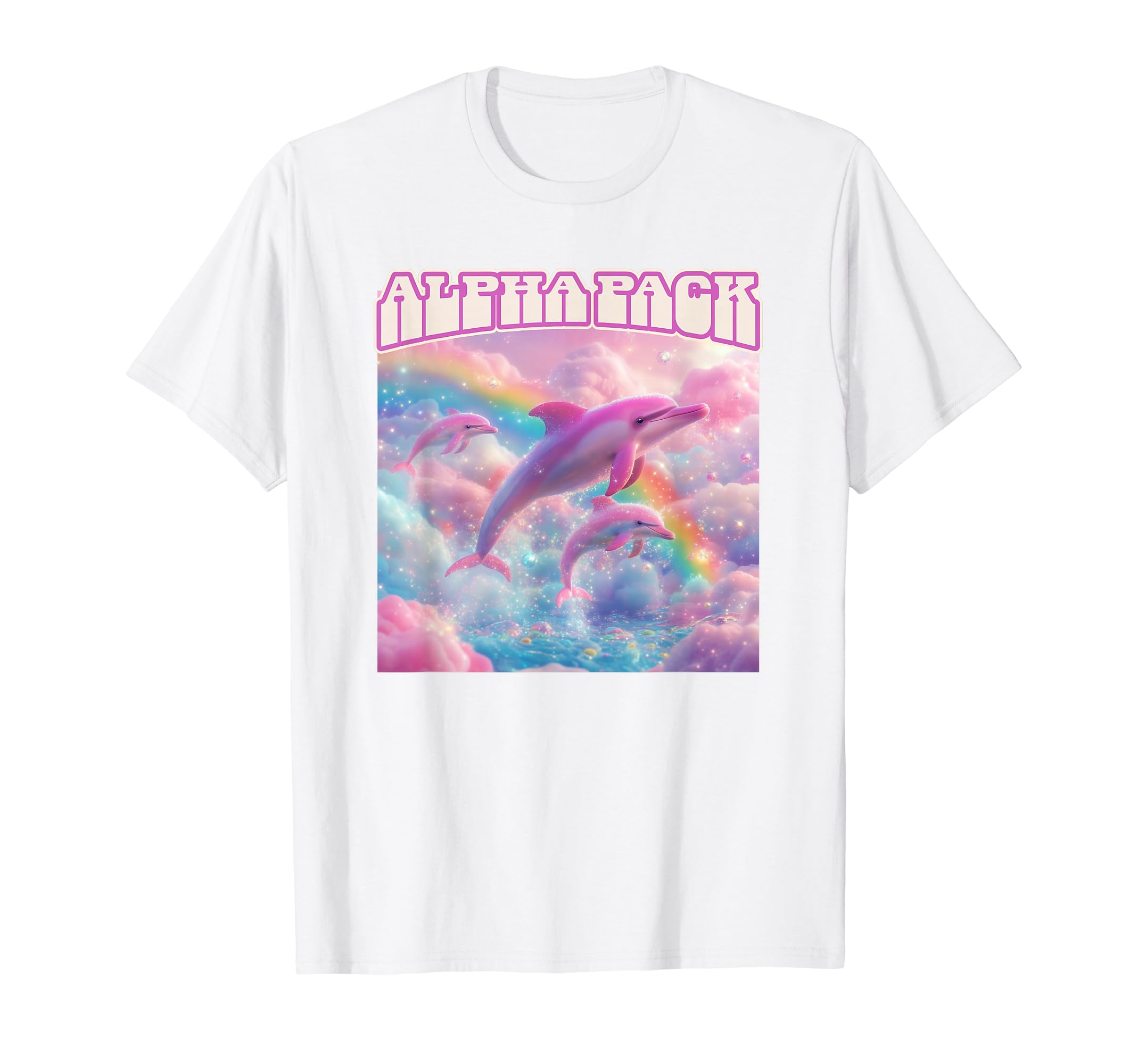 

Alpha Pack Gay Best Friends Unicorn Rainbow (Funny Graphic) T-Shirt чорний