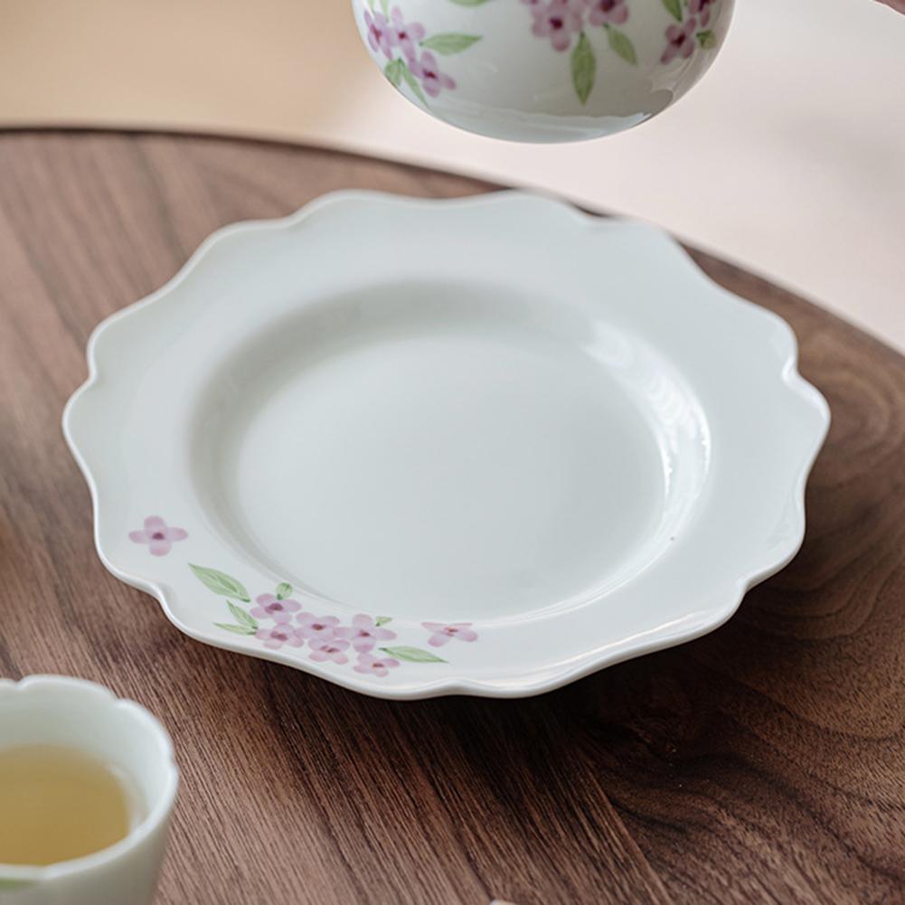Serving Tray For Serving Tea Snacks Insulation Ceramic Dish Tray For Household