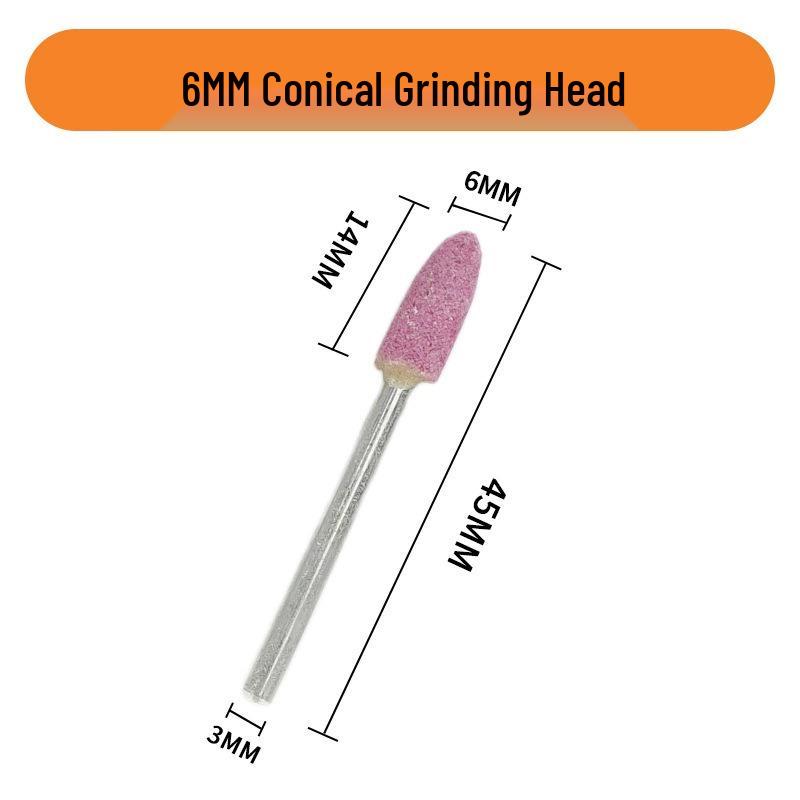 Electric Jade Carving Tool Set with Cylindrical & Conical Grinding Heads