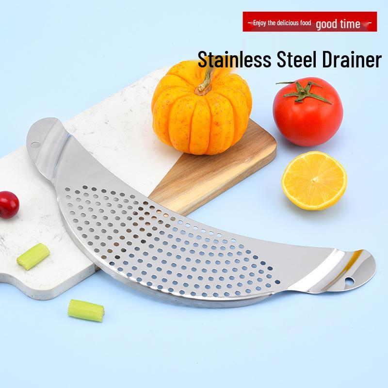 

Moon-Shaped Stainless Steel Fine Mesh Strainer Ladle for Soup, Vegetables, and Fruits