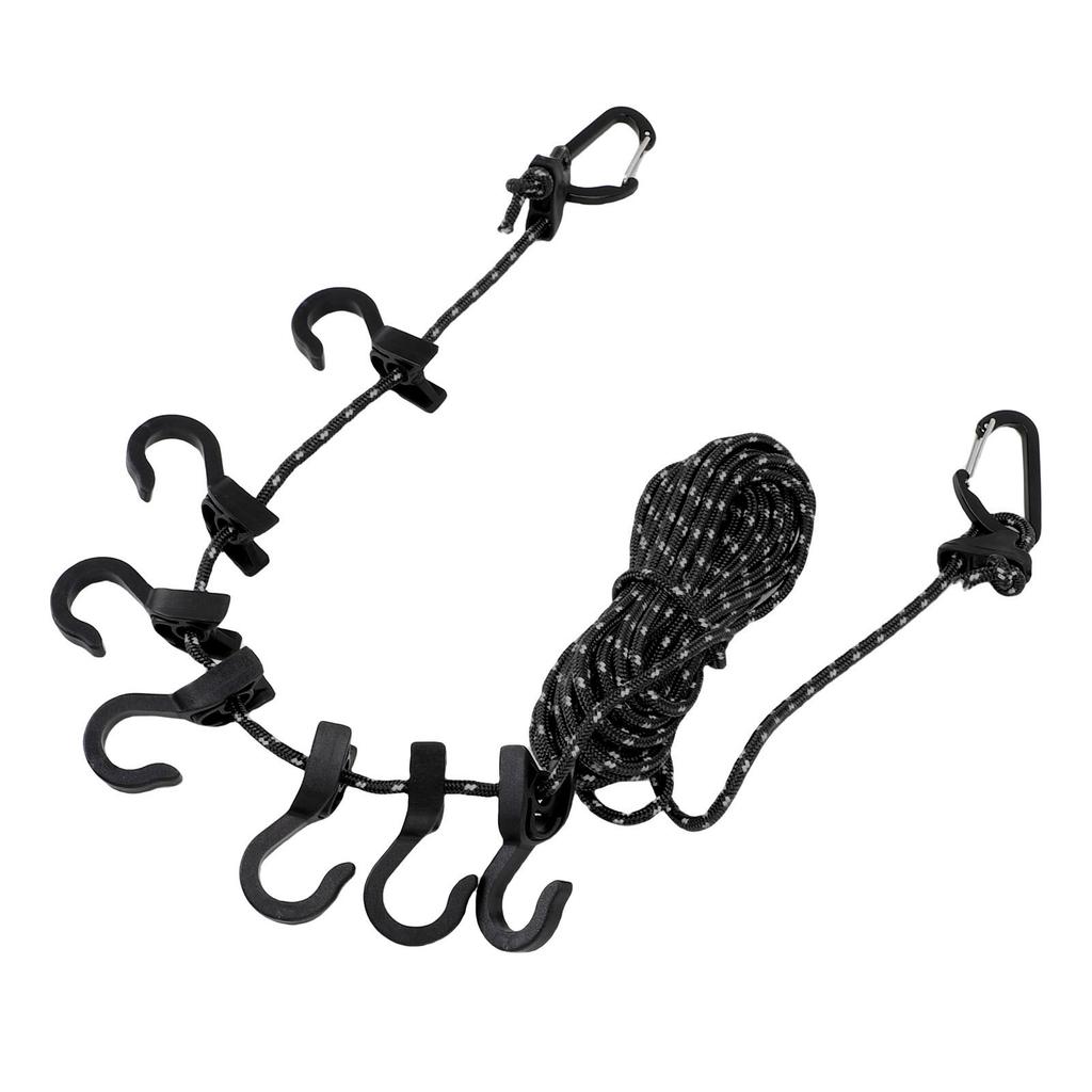 Tragbare Reise-Wäscheleine Verstellbare 16,4ft Länge Wäschetrockenseil Winddichte 5m Wäscheleine