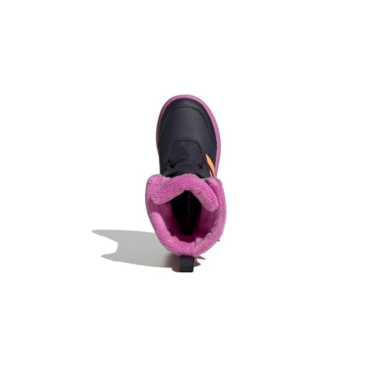 Adidas Winterplay Warm Non-Slip Mid-Calf Snow Boots Kids Boots Black Purple GZ6795