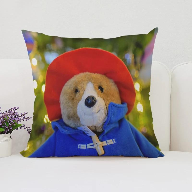 45X45Cm Sofa Decorate Paddington Bear Cushion Set With Double-Sided Printed Pillowcase And Chair Waist Cushion