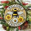 Vintage Bee Metal Tin Sign for Home Bar Cafe Halloween Wall Decor