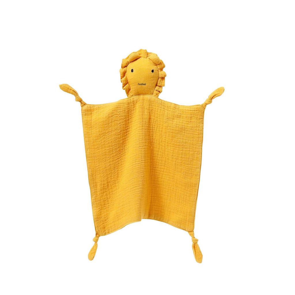 Cross-Border Baby Muslin Lion Comfort Blanket: Pure Cotton Sleep Companion Toy