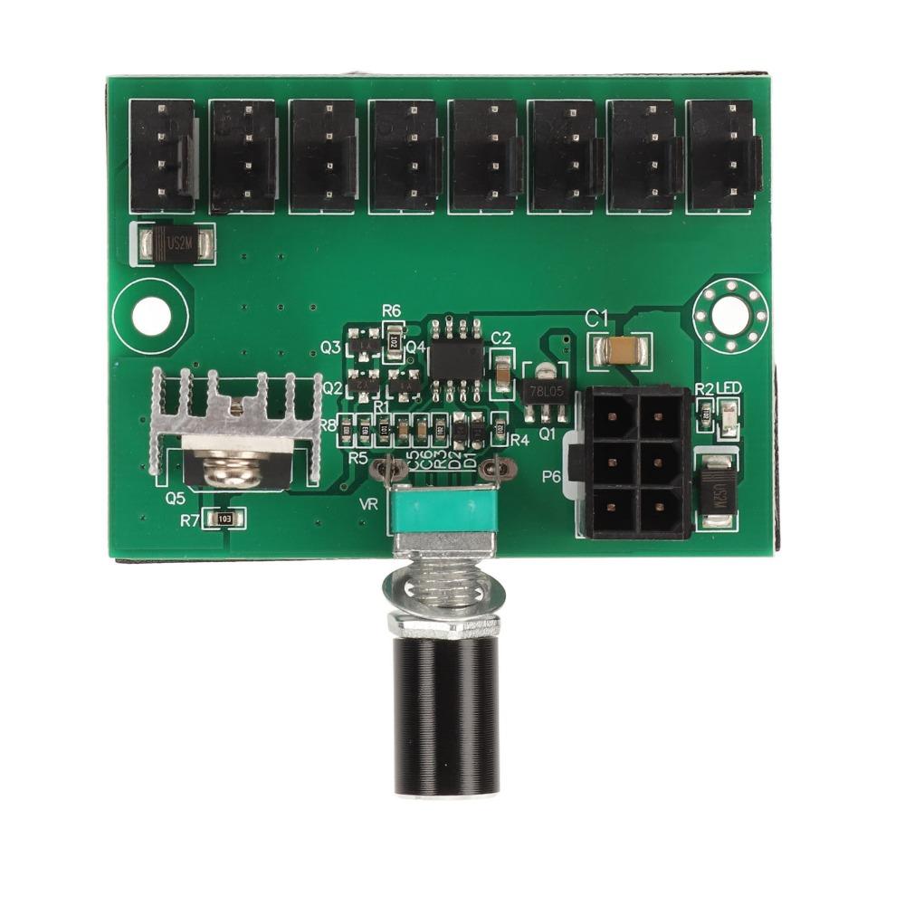 6Pin Power Interface Fan Splitter Controller Hub DC 12V Fan Speed Controller Mining Machines