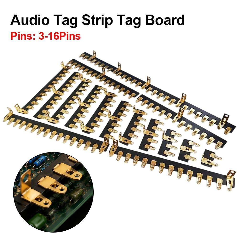 1Pcs G10 FR4 Bakelite Audio Tag Strip Board 3-16Pins HiFi DIY Solder Strip Wiring Solder Board