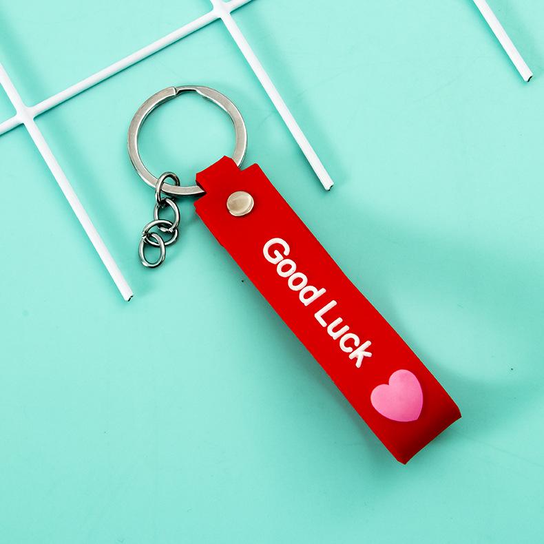 Bonbonfarbe Viel Glück Herz Schlüsselanhänger & Lanyard Anhänger