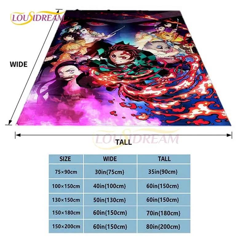 Demon Slayer Anime Blanket Sofa Cover Ultra-Soft Carpet Warm Bed Sheet Bedspread Bedding Room Decor