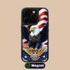 USA America Flag Matte Surface Magsafe Mobile Phone Case for iPhone 17 16 15 14 13 12 11 Air Pro Max Plus Colorful Cover