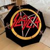 1pc Slayer Band Logo Automatic Personality Umbrella | Portable Foldable 8-Rib Manual Open, Cute Halloween & Christmas Gift for Outdoor, Casual Accesso