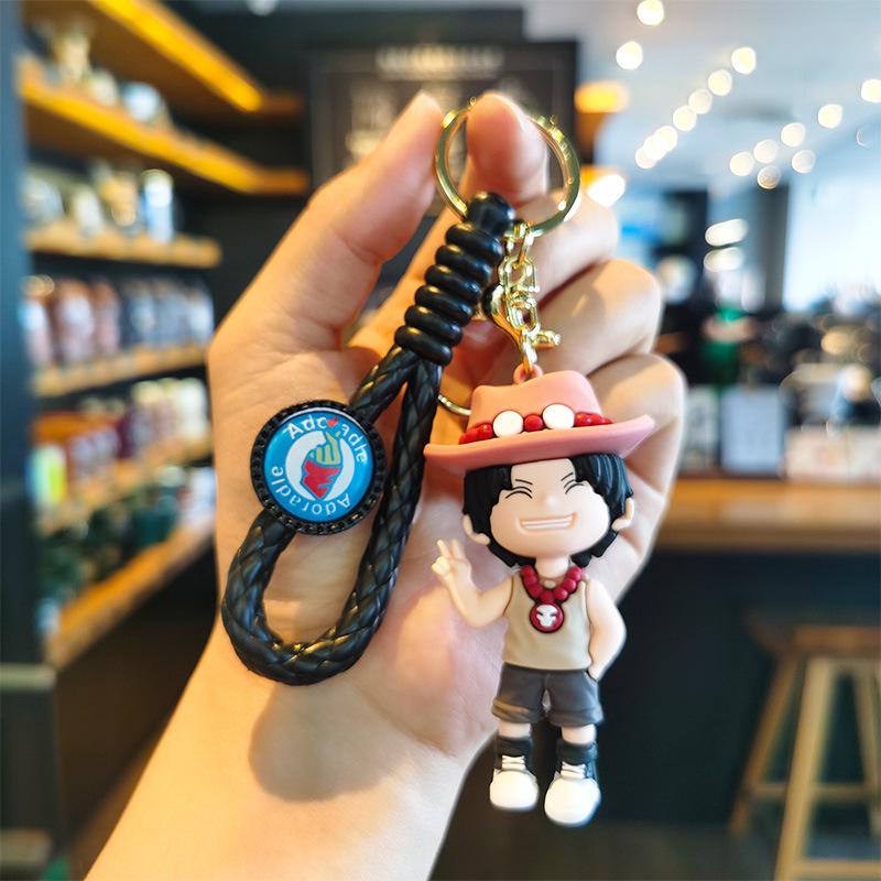 Cartoon Knit Luffy & Zoro Keychain Pendant