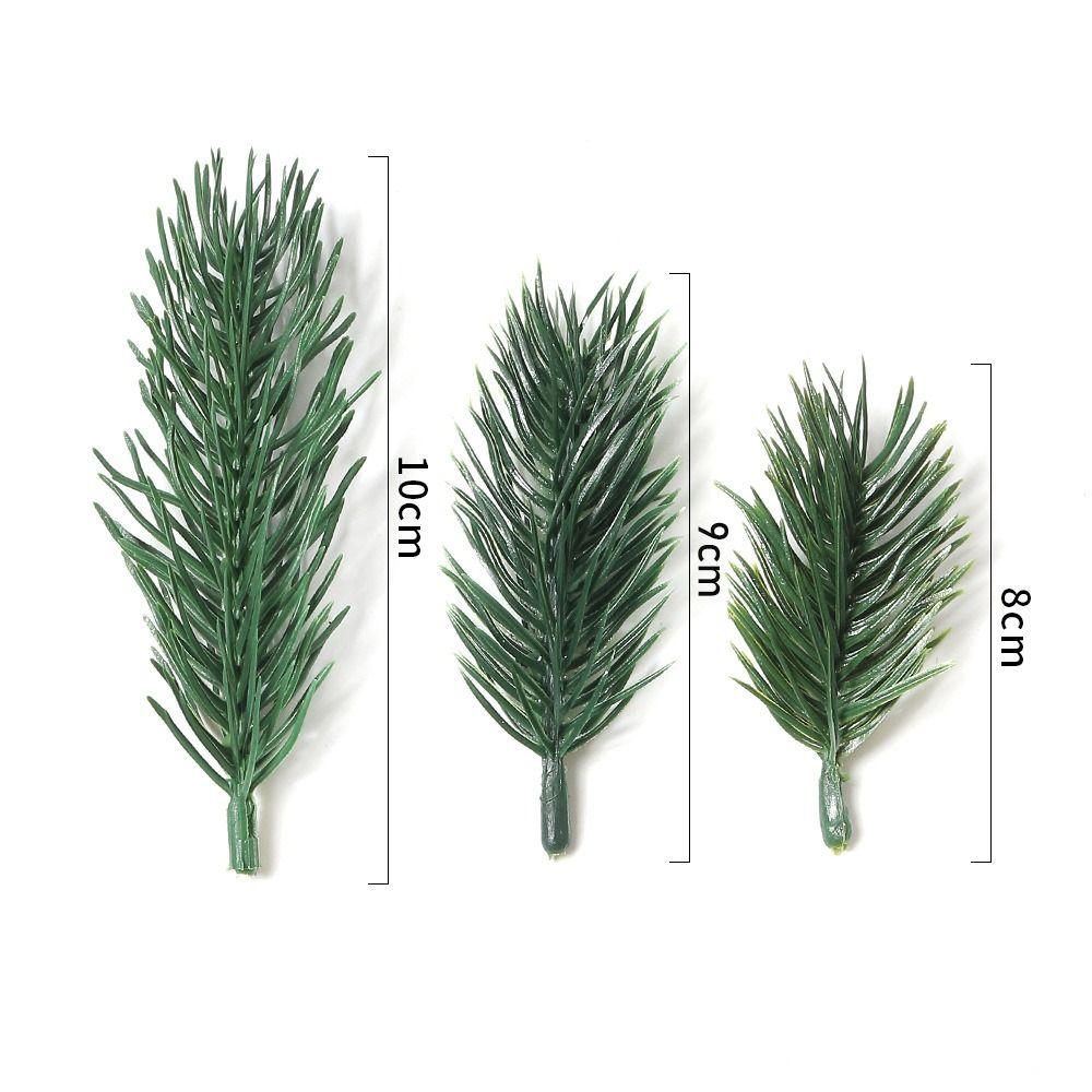 DIY Simulation Pine Needles Green Leaves Christmas Tree Artificial Pine Branch Garland Accessory Plastic Fake Cypress Leaves