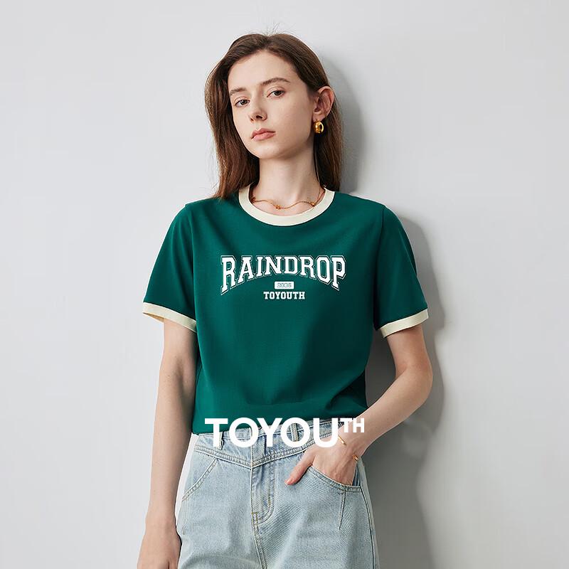 Women s Retro Letter Print Short Sleeve T-Shirt S