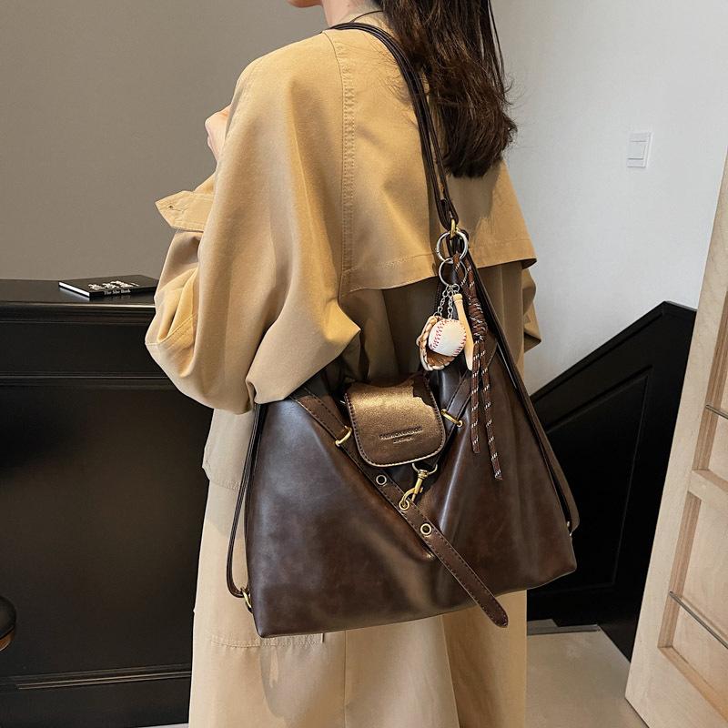 Premium Retro Large-Capacity Women'S Backpack Back Bag Multi-Purpose Shoulder Bag Tote Bag