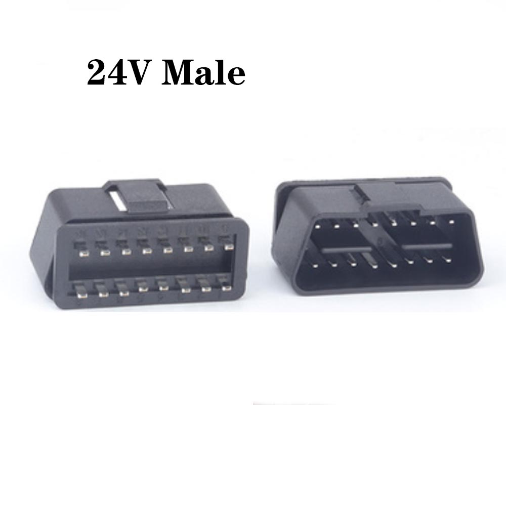 10τμχ Υψηλής Ποιότητας Αυτοκινήτου OBD2 16-pin Συναρμολογημένη Επιχρυσωμένη Αρσενική Κεφαλή 12V/24V Καθολικός Συνδετήρας Δοκιμής Κύρια Γραμμή Βύσμα OBDII