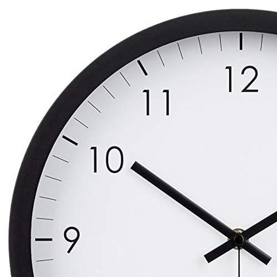 Basics Wall Clock Traditional Round Approximately 30cm Black