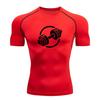 Men's Compression Workout Athletic T-Shirt Dumbbell Graphic